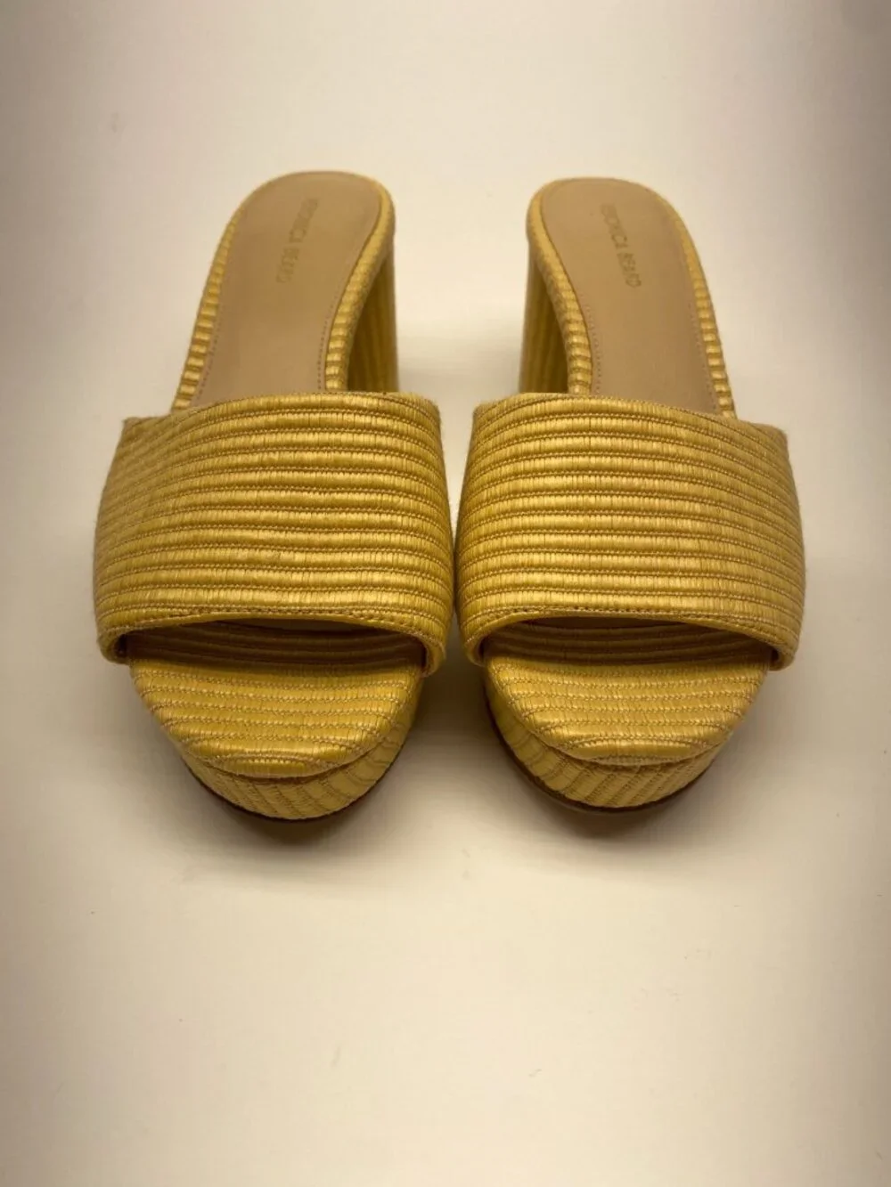Veronica Beard Womens Dali Raffia Natural Platform Sandal Sz  8